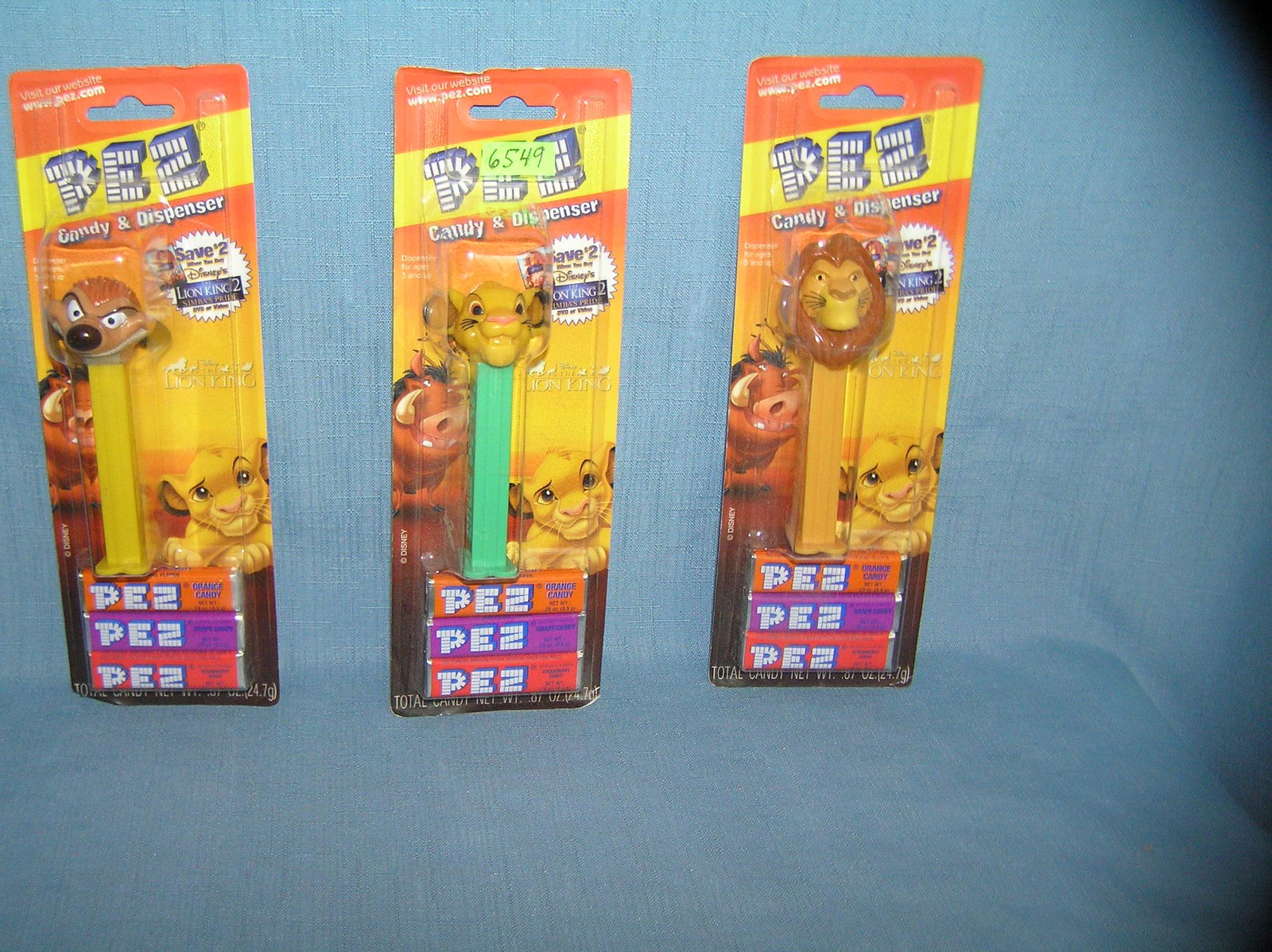Group of vintage Lion King PEZ candy containers: Group of vintage Lion King PEZ candy containers est. value $30.00-$35.00