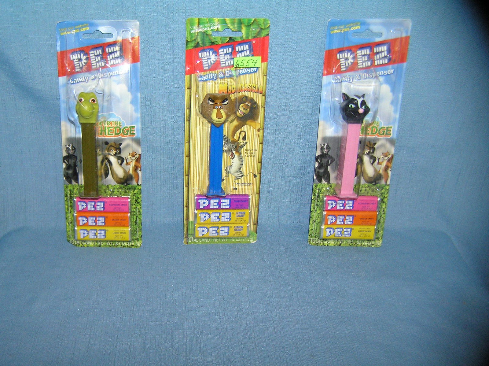 Group of vintage Over the Hedge and Madagastgar PEZ: Group of vintage Over the Hedge and Madagastgar PEZ est. value $30.00-$35.00