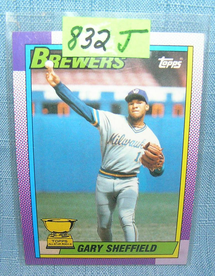 Gary Sheffield rookie baseball card: Gary Sheffield rookie baseball card est. value $25.00-$30.00