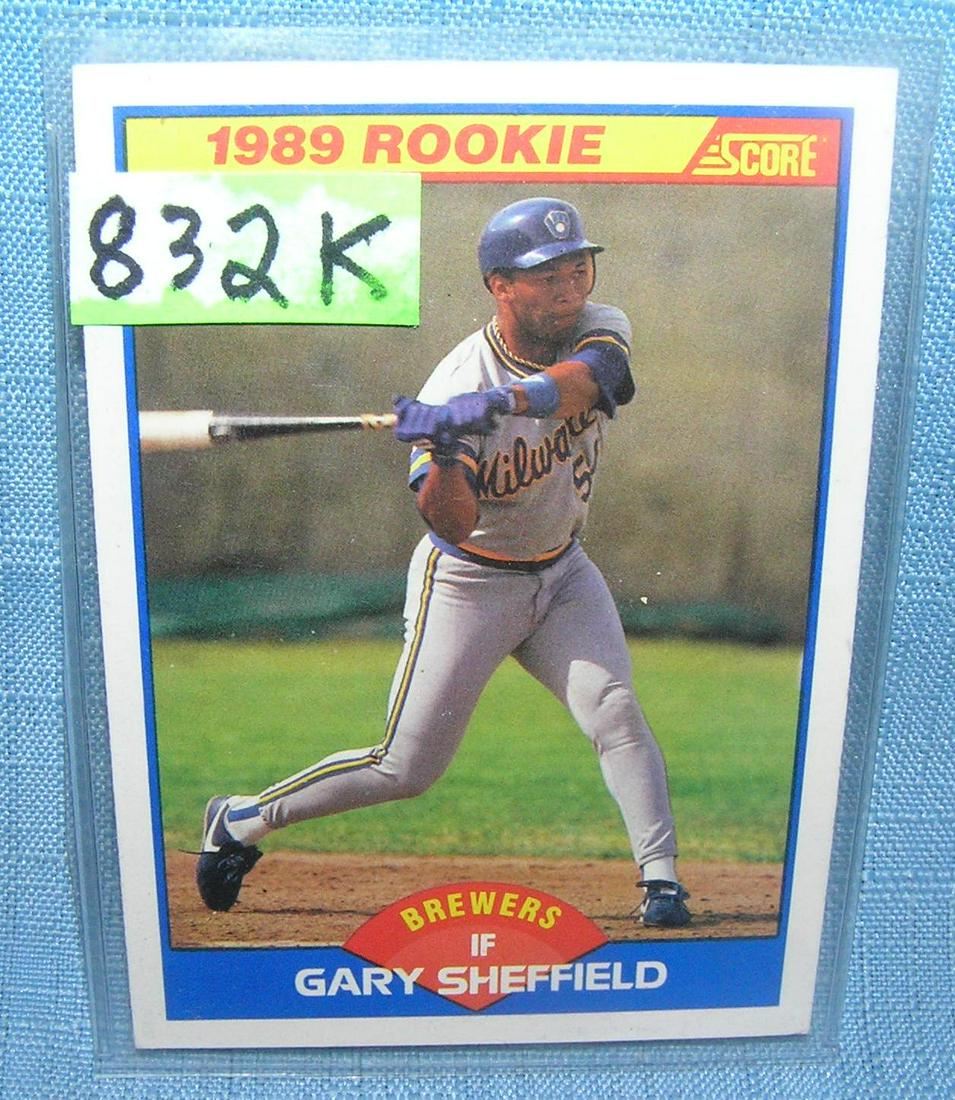 Gary Sheffield rookie baseball card: Gary Sheffield rookie baseball card est. value $25.00-$30.00