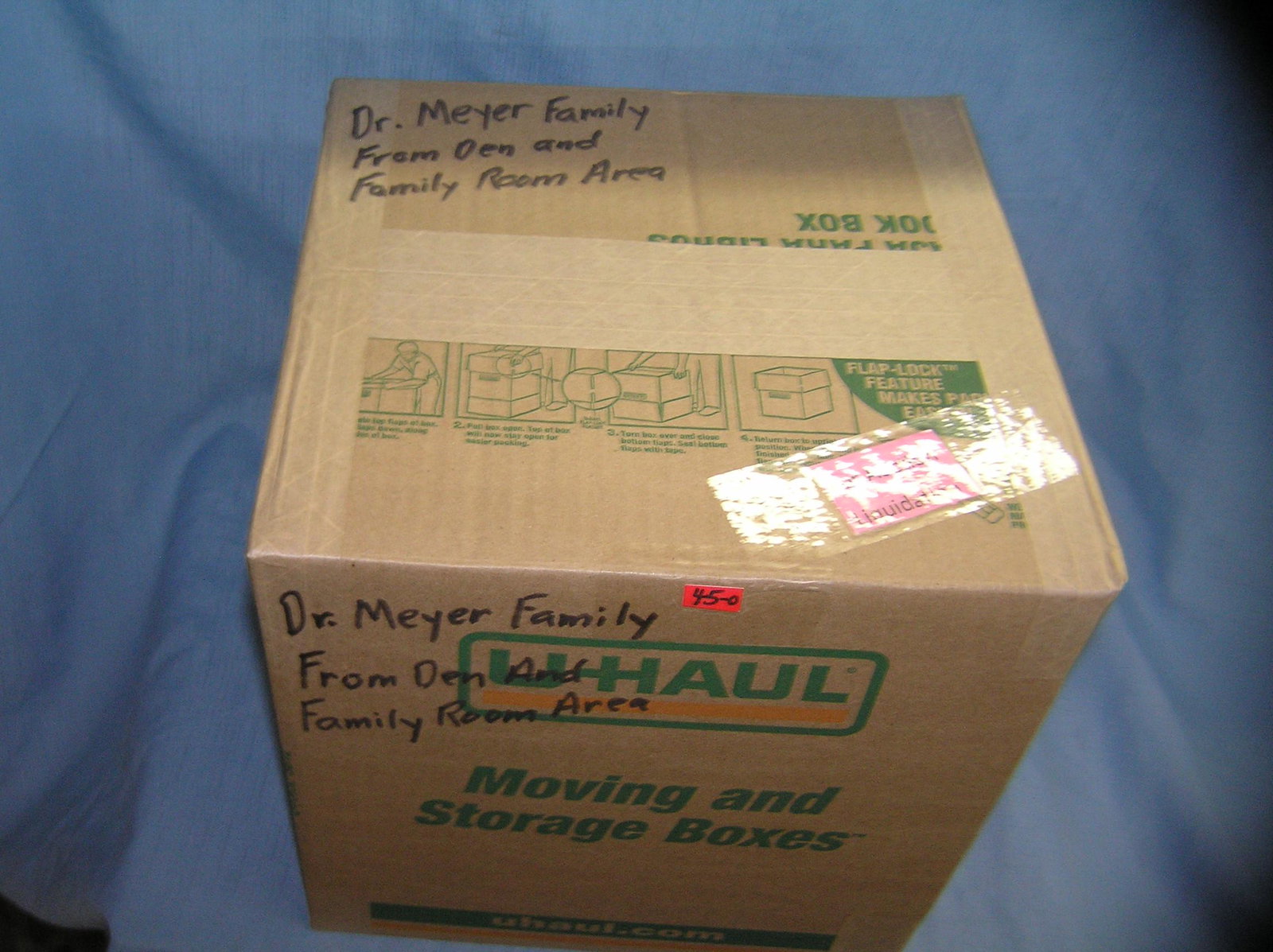Moving and Storage Company mystery box lot: Moving and Storage Company mystery box lot marked Dr Meyer family items removed from the den and fsmily room area .part of a moving and storage company seized or unclaimed merchandise group sent to au