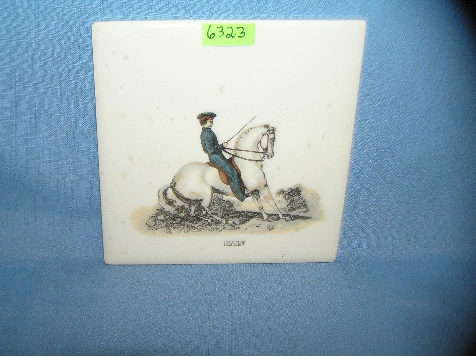 Soldier decorated American maple mosaic tile: Soldier decorated American maple mosaic tile est. value $30.00-$35.00
