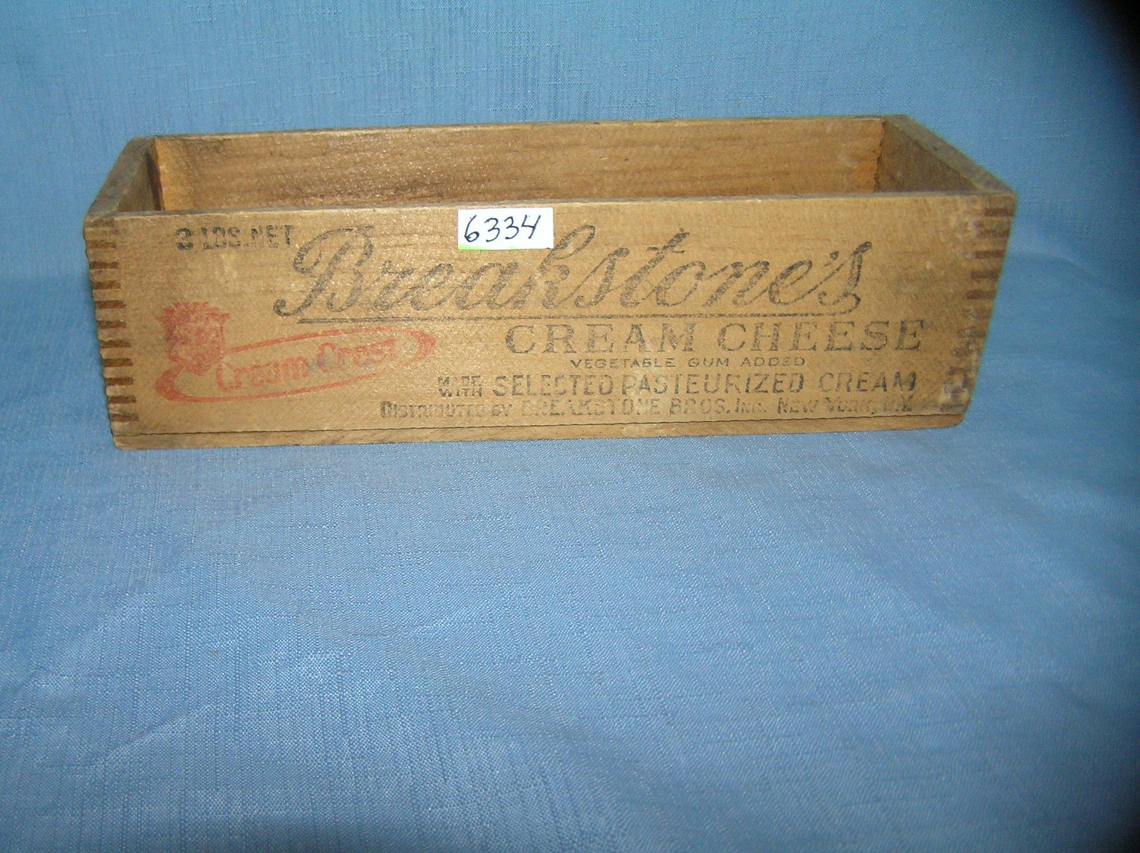 Antique Breakstone cream cheese dove tail box: Antique Breakstone cream cheese dove tail box est. value $25.00-$30.01