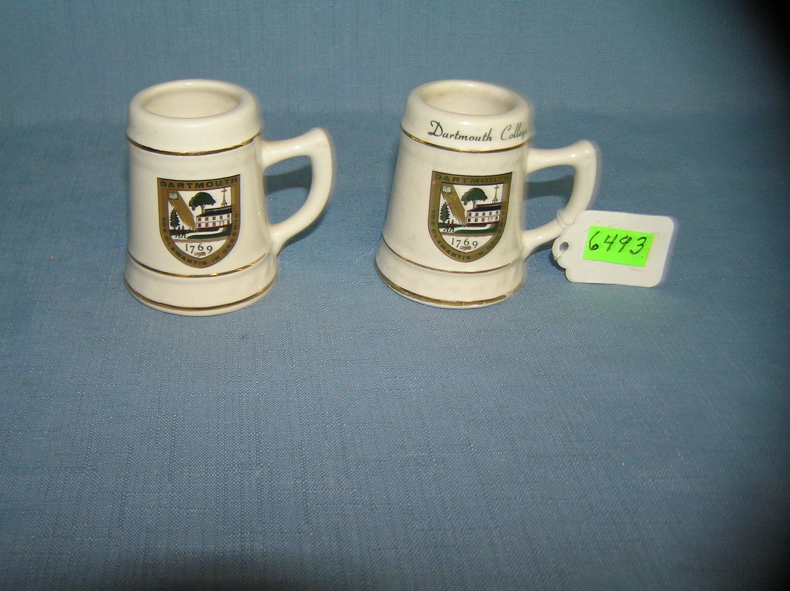 Pair of vintage Dartmouth College collector mugs: Pair of vintage Dartmouth College collector mugs est. value $25.00-$30.00