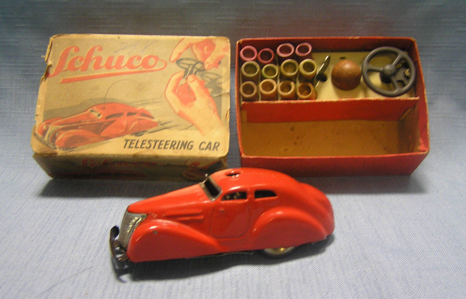 Early Schuco made in Germany wind-up car set: Early Schuco made in Germany wind-up car set with original box circa 1930's est. value $350.00-$400.00