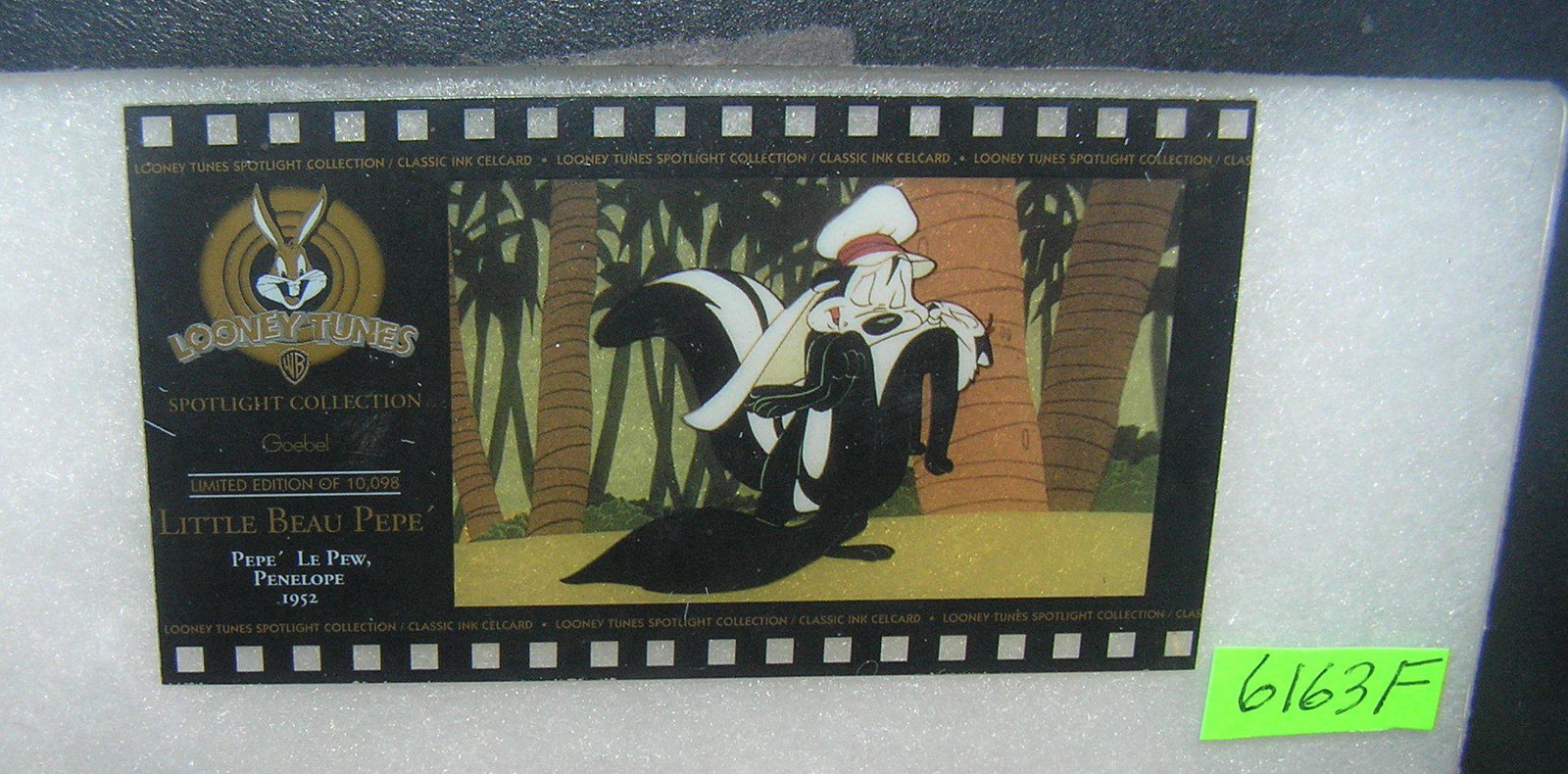 Pepe Le Pew cell by Warner Bros Looney Tunes: Pepe Le Pew cell by Warner Bros Looney Tunes est. value $35.00-$40.00