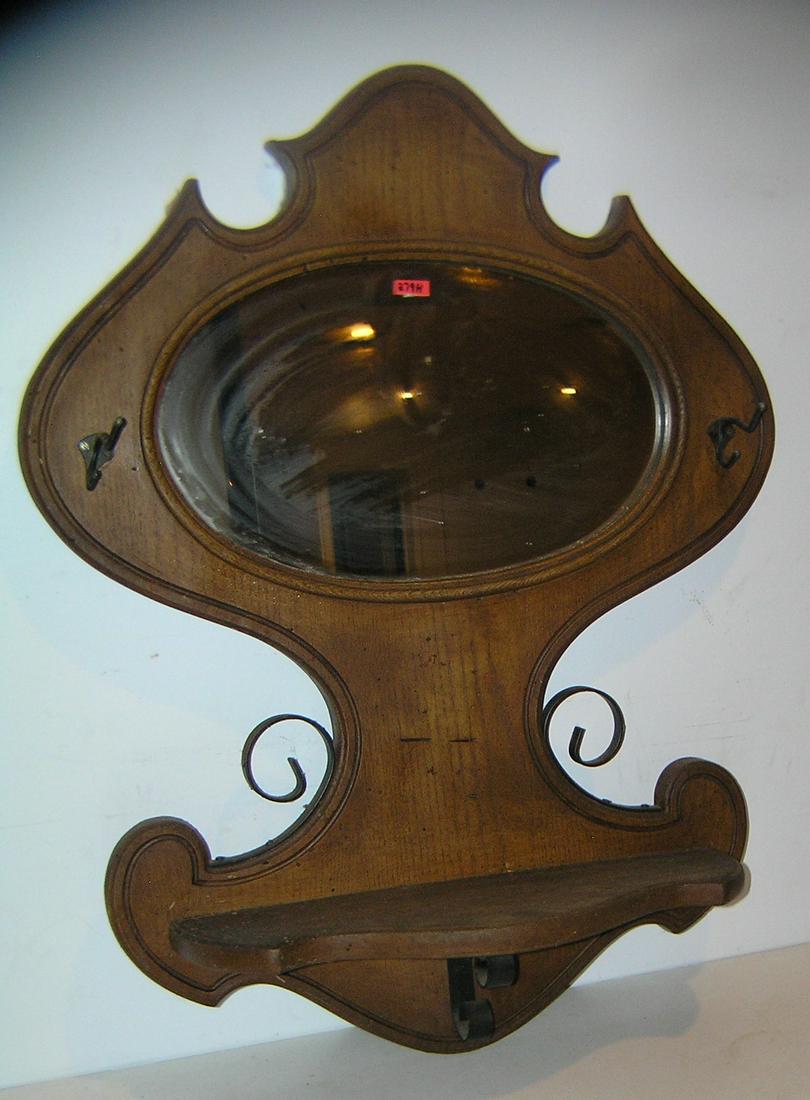 Decorative mirroed shelf and hat rack: Decorative mirroed shelf and hat rack est. value $75.00-$80.00