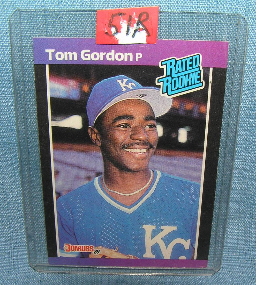 Tom Gordon rookie baseball card: Tom Gordon rookie baseball card