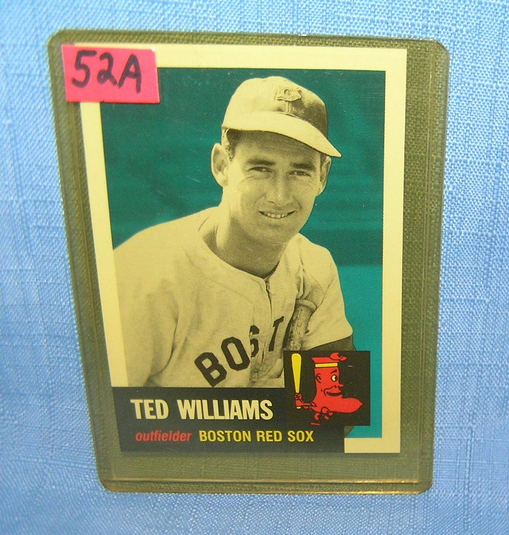 Ted Williams retro style baseball card: Ted Williams retro style baseball card