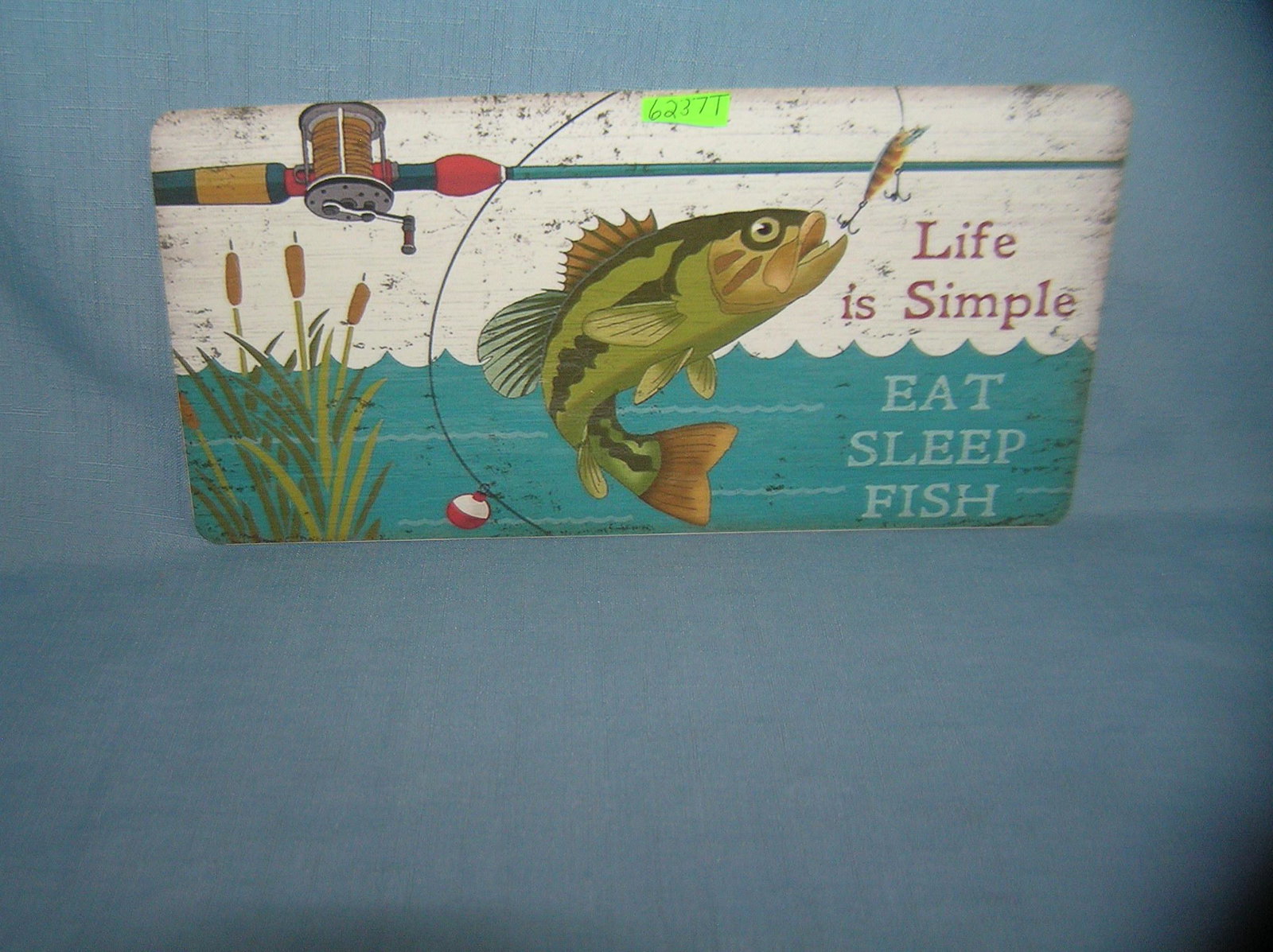 Fishing life is simple eat sleep fish License plate: Fishing life is simple eat sleep fish License plate size wall or car advertising sign est. value $25.00-$30.00