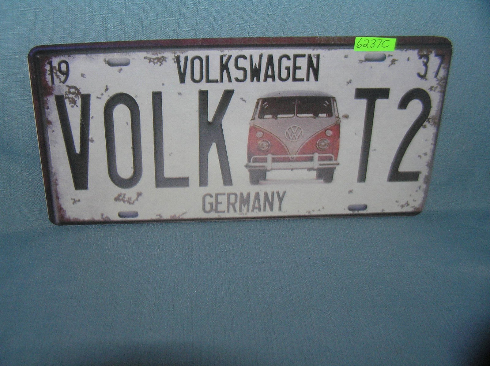 Volkswagen Germany License plate size sign: Volkswagen Germany License plate size wall or car advertising sign est. value $25.00-$30.00