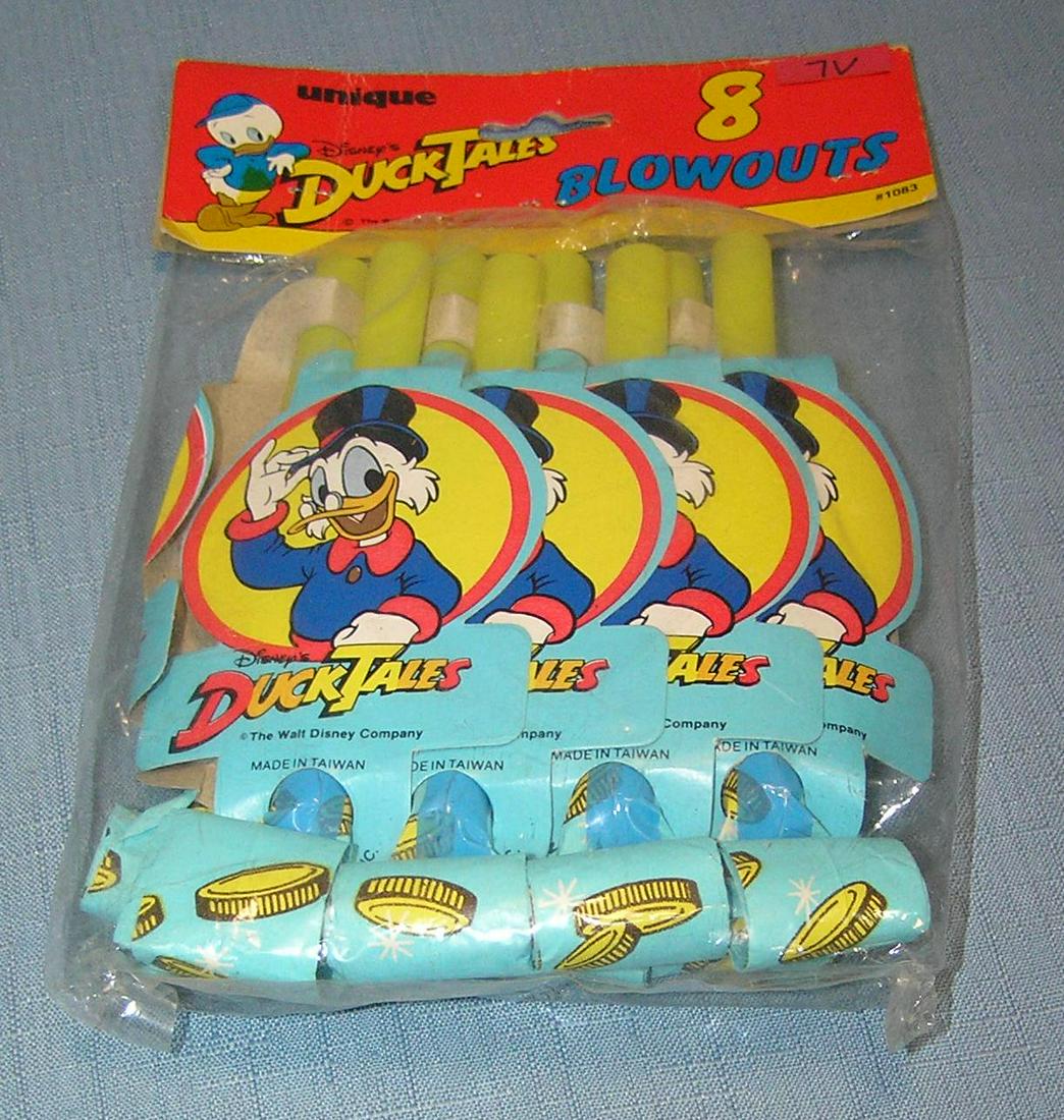 Vintage Disney's Duck Tales blow out party favors: Vintage Disney's Duck Tales blow out party favors group of 8 mint on card est. value $20.00-$25.00