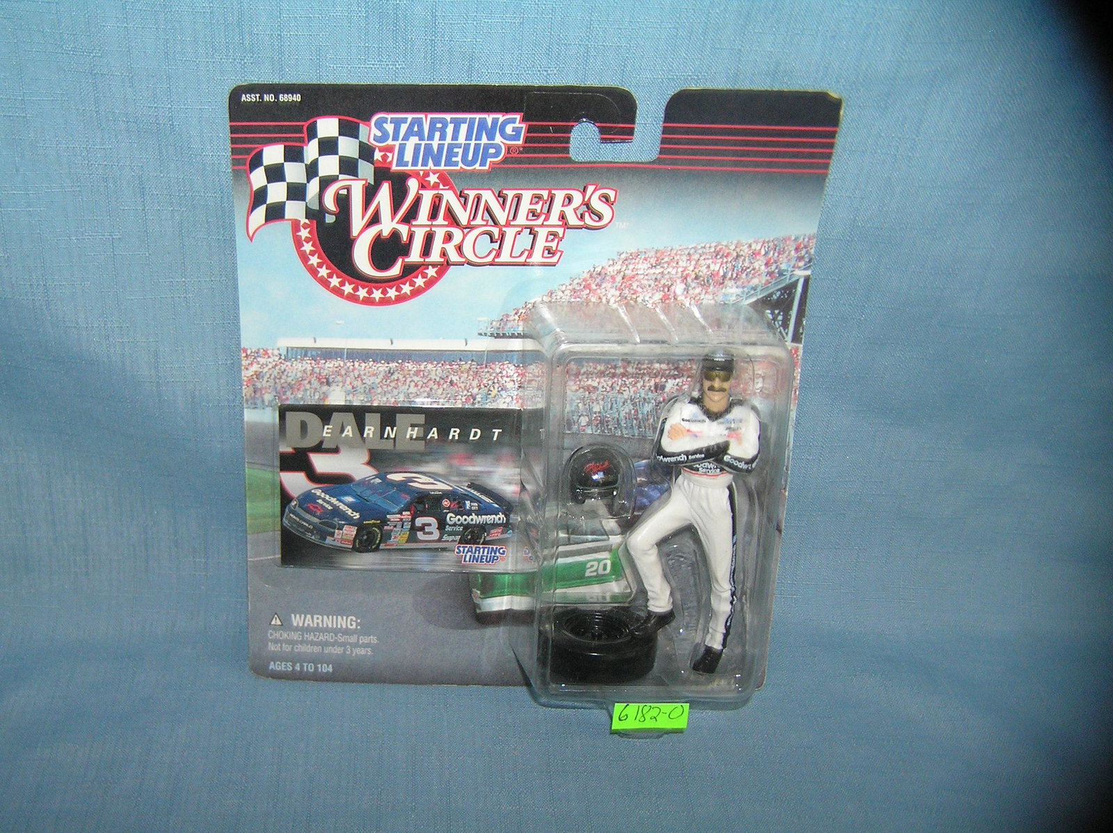 Dale Earnhardt Sr NASCAR sports figure and sports card: Vintage Dale Earnhardt Sr NASCAR sports figure and sports card mint on card est. value $25.00-$30.00