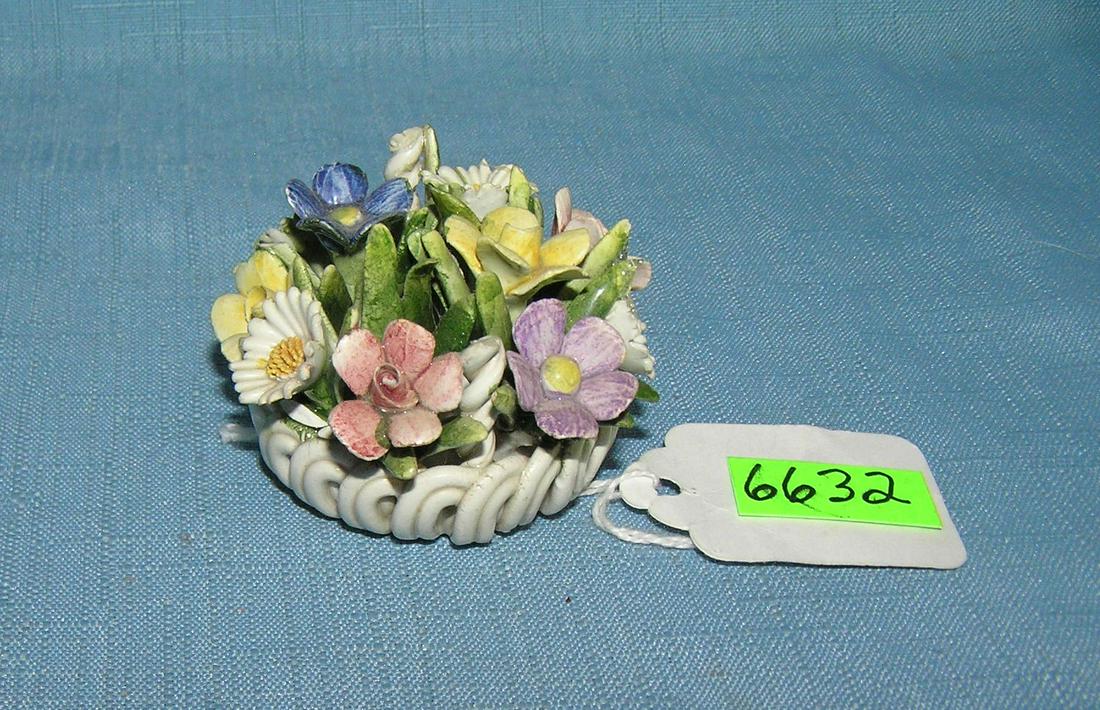 Porcelain Capo di Monte flower pot: Porcelain Capo di Monte flower pot est. value $30.00-$35.00