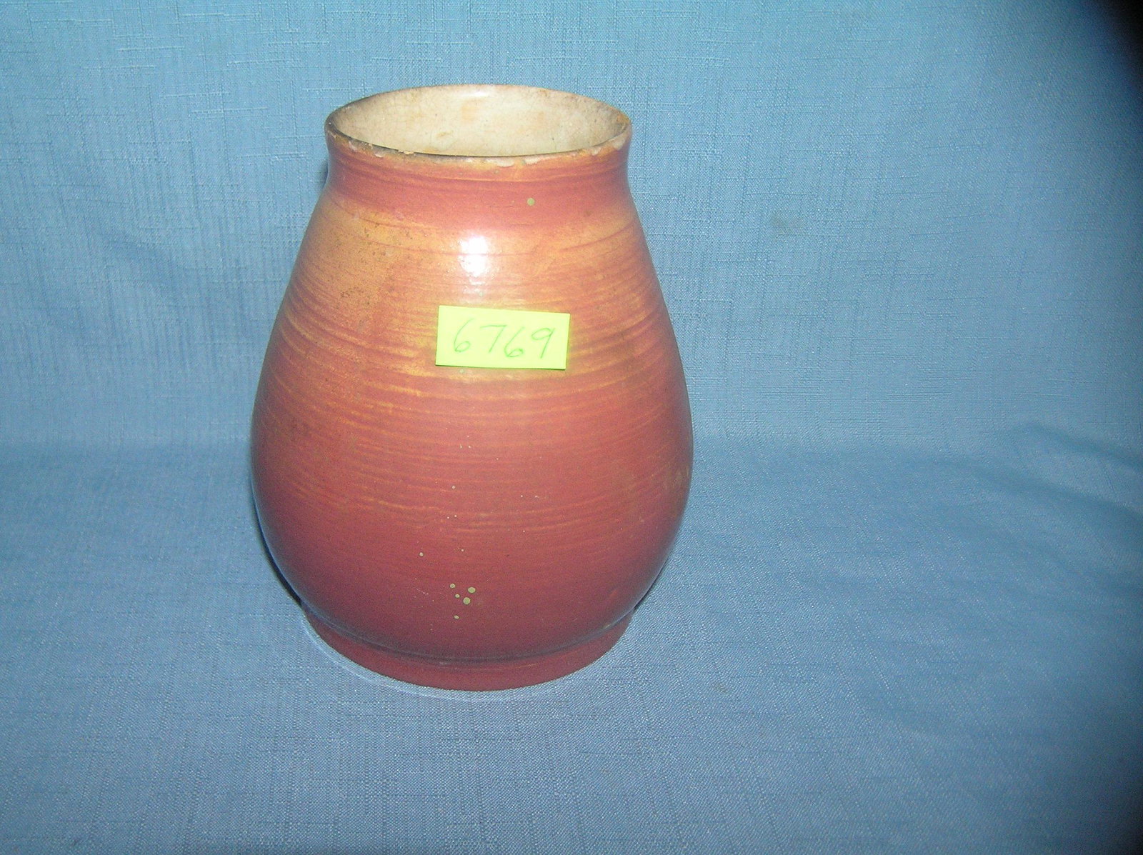 high quality earthenware vase: high quality earthenware vase est. value $40.00-$50.00