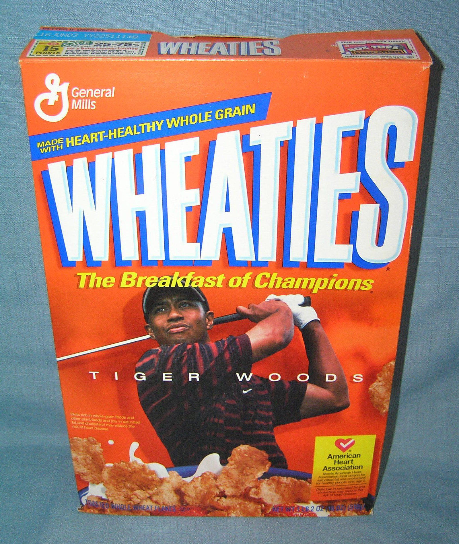 Tiger Woods Wheaties box: Tiger Woods Wheaties box est. value $35.00-$40.00