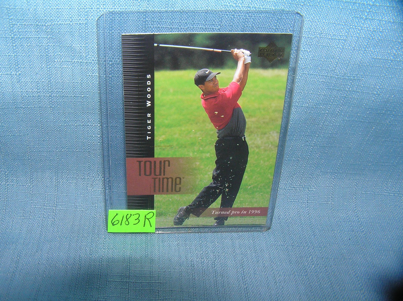 Vintage Tiger Woods golf card: Vintage Tiger Woods golf card est. value $25.00-$30.00