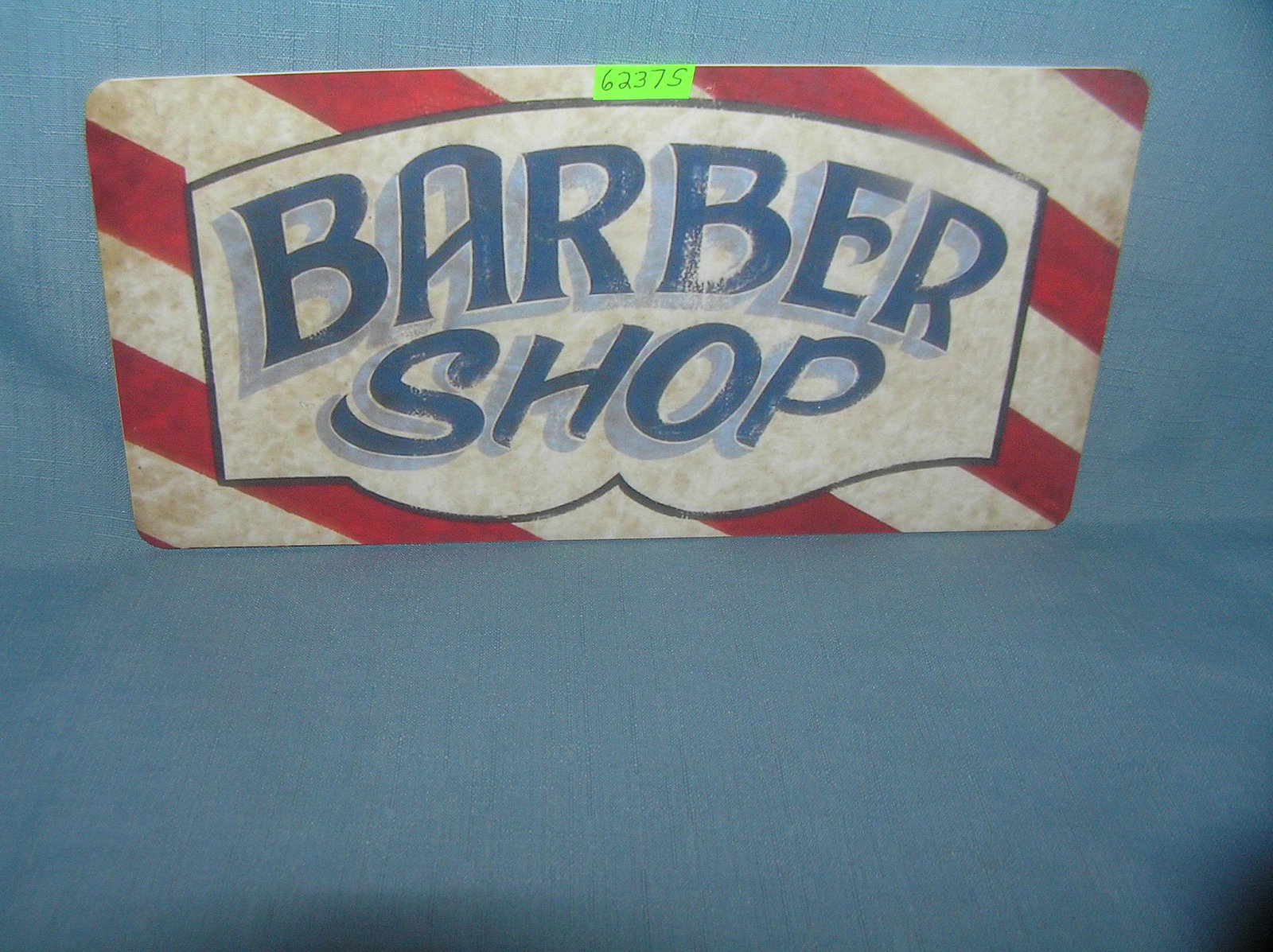 Barber Shop License plate size wall or car sign: Barber Shop License plate size wall or car advertising sign est. value $25.00-$30.00