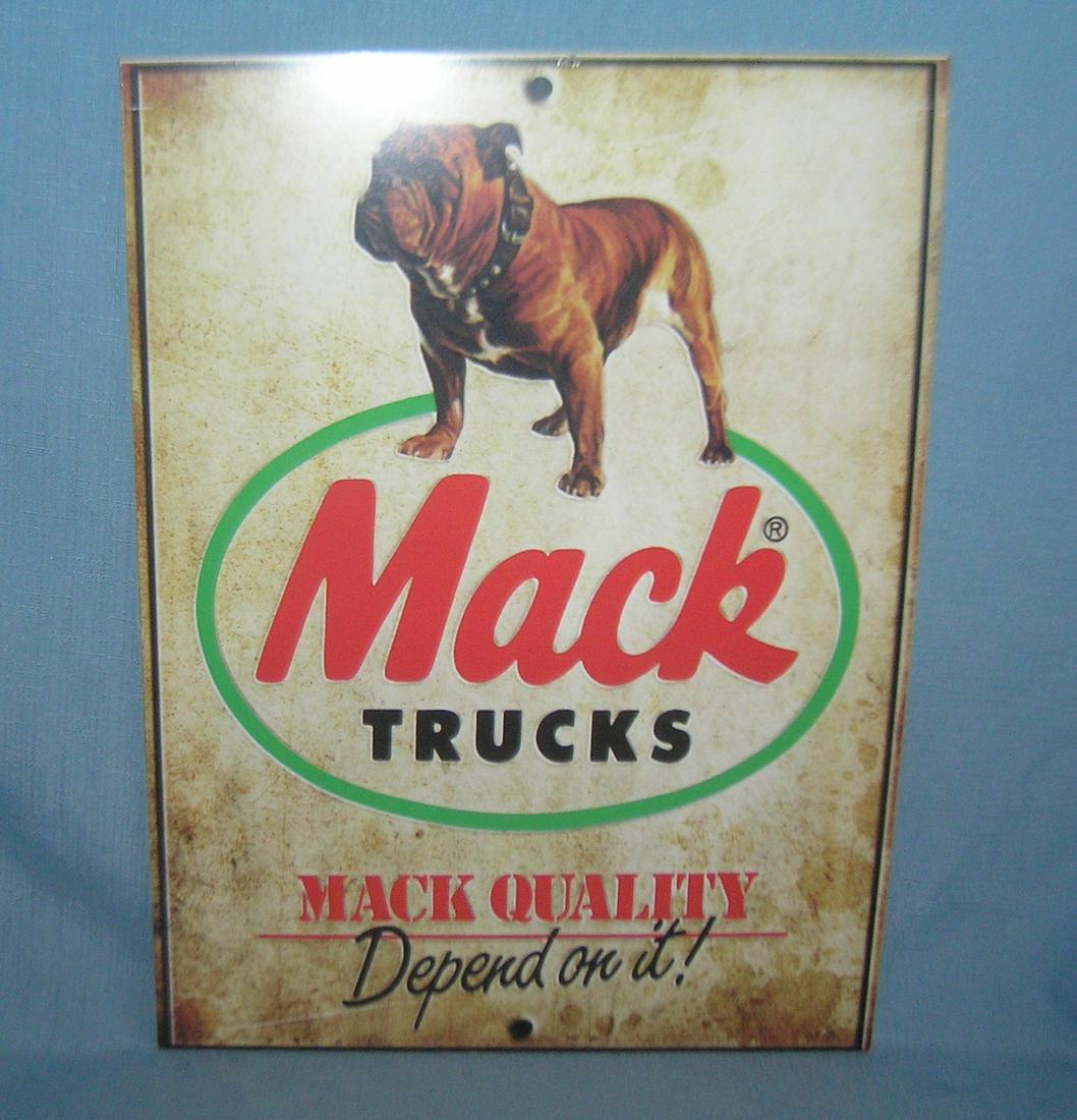 Mack Trucks retro style advertising sign: Mack Trucks retro style advertising sign 12 by 16 est. value $40.00-$50.00