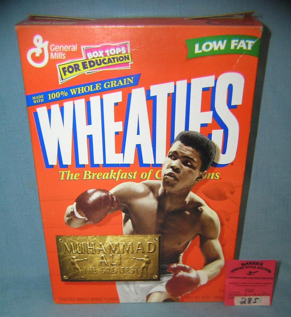 Muhammed Ali boxing champion Wheaties cereal box: Muhammed Ali boxing champion Wheaties cereal box est. value $35.00-$40.00