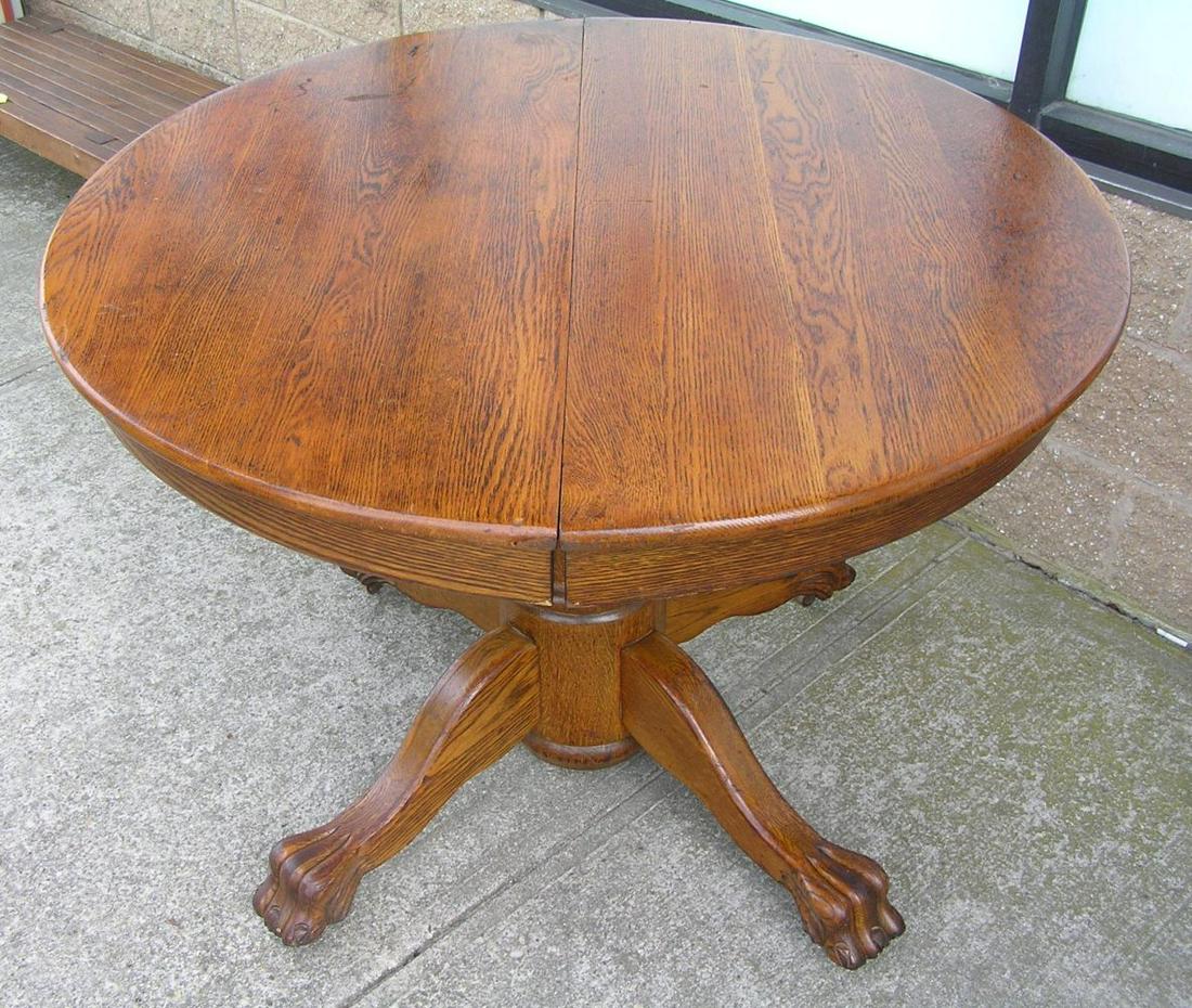 Antique round oak table deals
