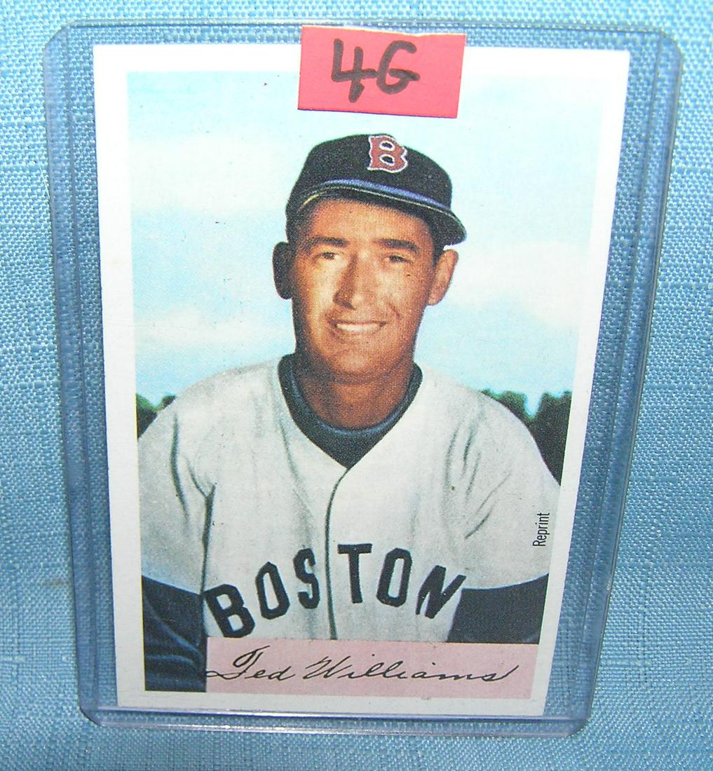 Ted Williams Bowman reprint baseball card: Ted Williams Bowman reprint baseball card est. value $25.00-$30.00