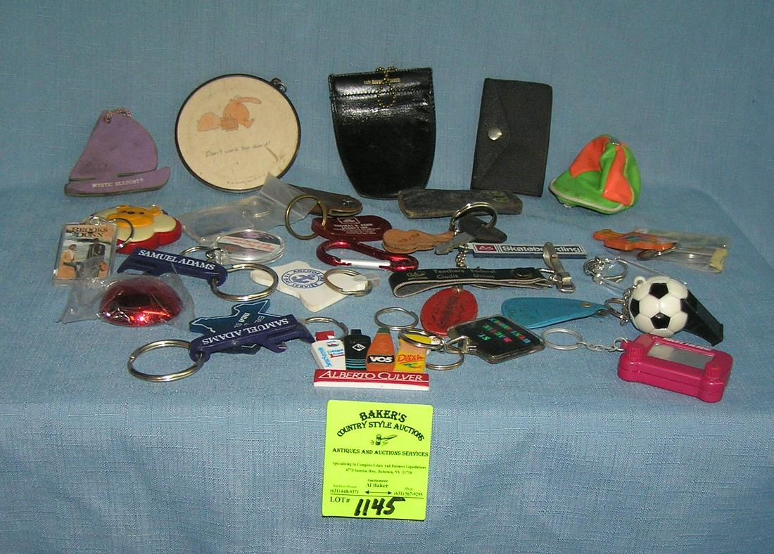 Vintage key chains and collectibles: Large collection of vintage key chains and collectibles $40.00-$45.00