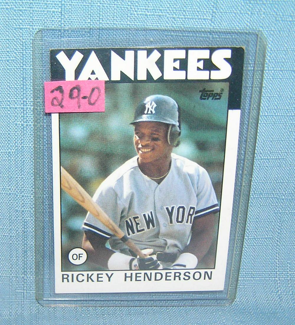 Vintage Ricky Henderson all star baseball card: Vintage Ricky Henderson all star baseball card est. value $30.00-$35.00