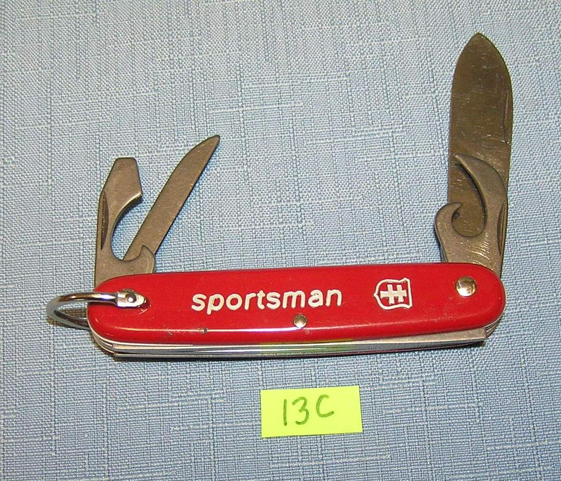 Sportsman 4 bladed Swiss Army knife style: Sportsman 4 bladed Swiss Army knife style by Colonial USA mint old dealer store stock est. value $25.00-$30.00