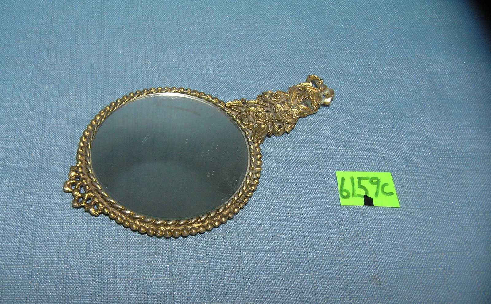 Antique brass vanity mirror: Antique vanity brass mirror est. value $30.00-$35.00