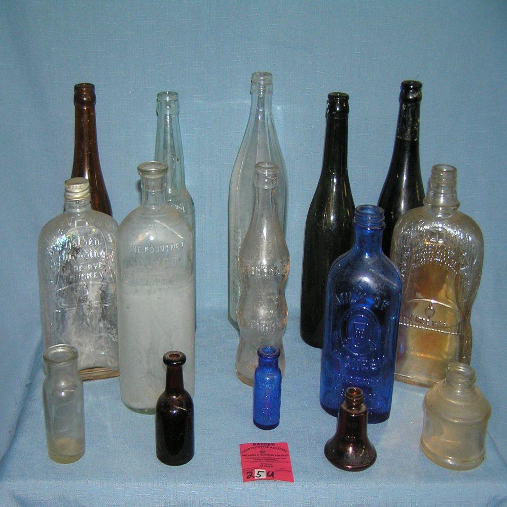 Antique bottle collection: Antique bottle collection 15 great vintage pieces est. value $125.00-$150.00