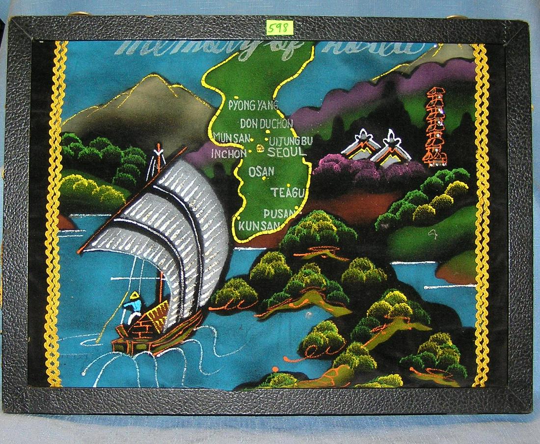 Vintage Korean War sweetheart pillow case: Vintage Korean War handmade solider sweetheart pillow case circa 1950’s est. value $75.00-$100.00