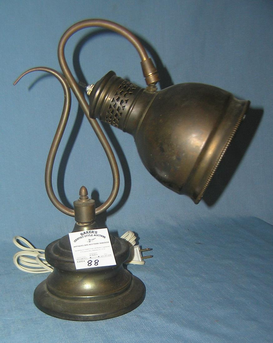 Antique brass table lamp circa 1930's: Antique brass table lamp circa 1930's est. value $75.00-80.00