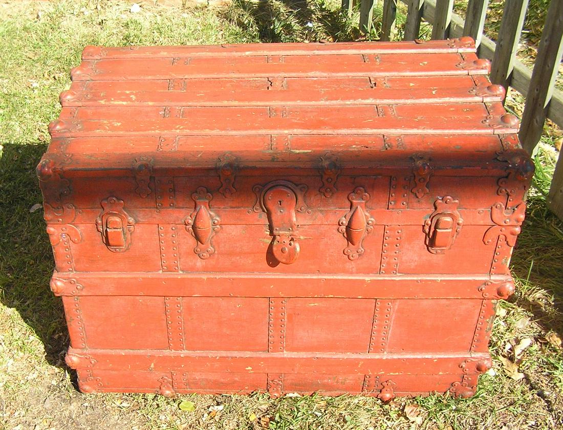 Antique travel/storage trunk circa 1880's: Antique travel/storage trunk circa 1880's est. value $100.00-$150.00