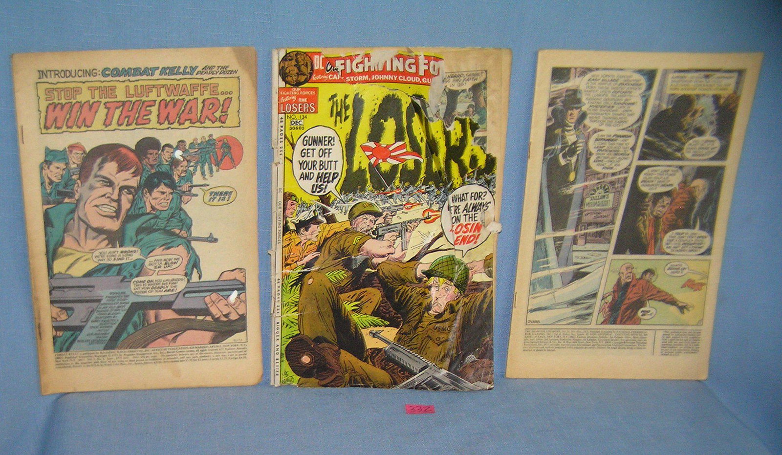 Group of 3 early comics: Group of 3 early comics, condition as found, 1 with Joe Kubert cover art est. value $15.00-$25.00