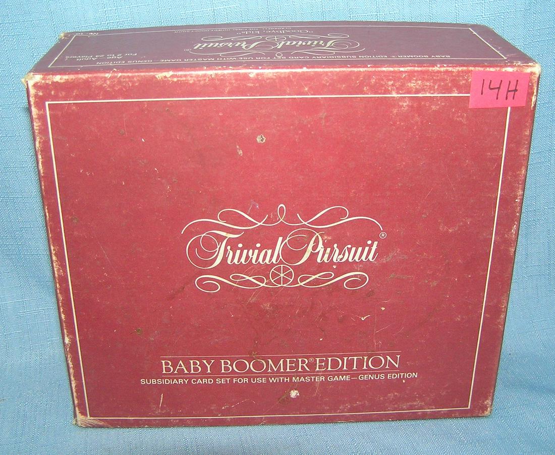Trivial Pursuit Baby Boomer edition: Trivial Pursuit Baby Boomer edition est. value $25.00-$30.00