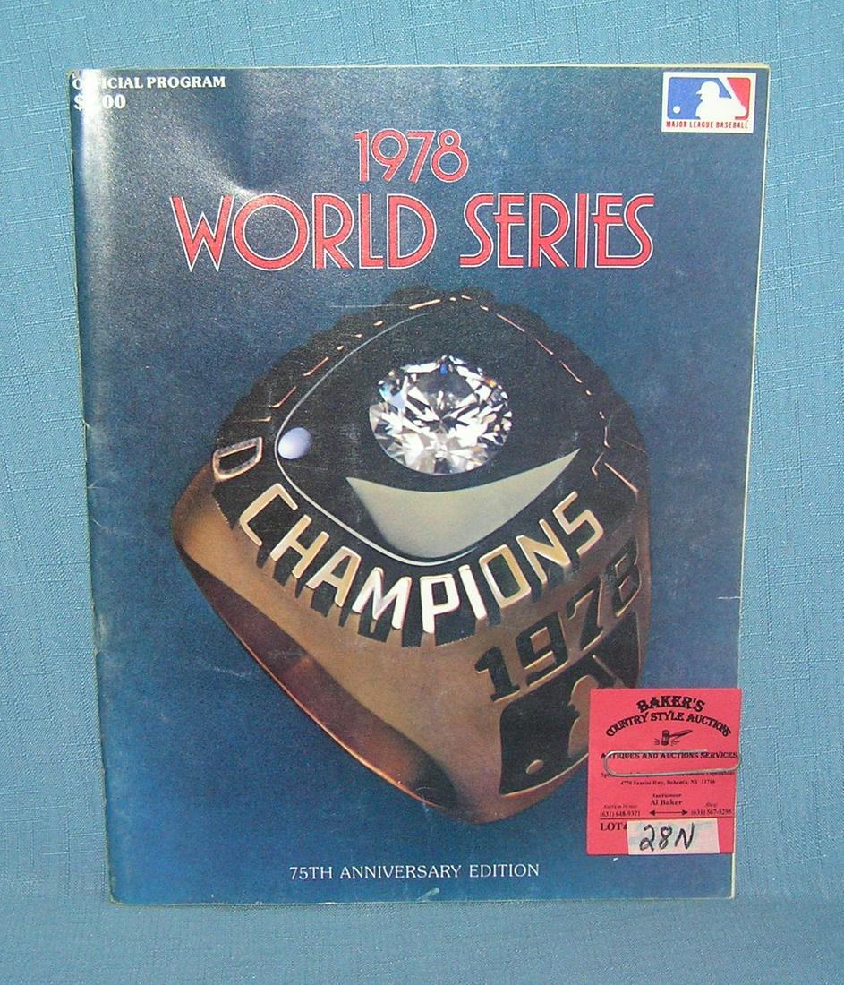World Series 1978 official program: World Series 1978 official program est. value $25.00-$35.00