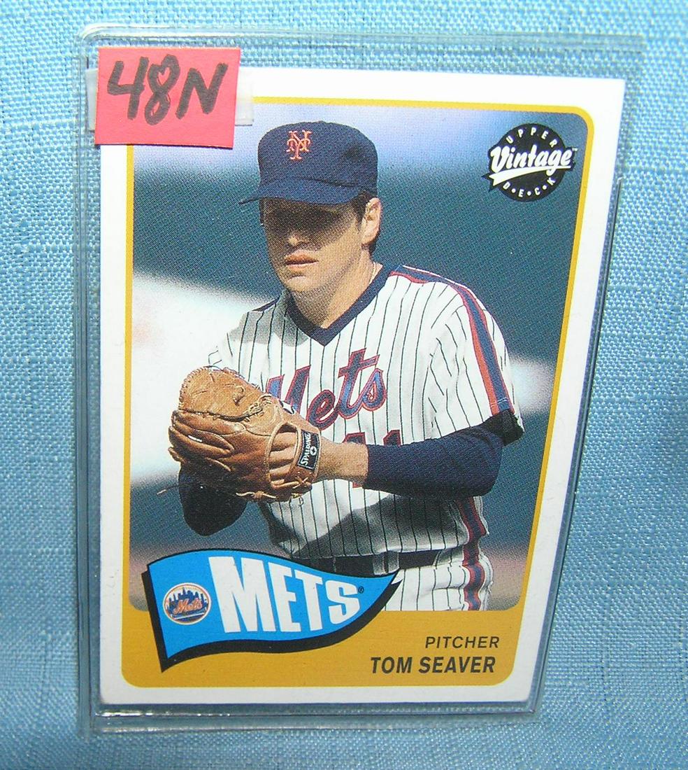 Tom Seaver throw back style baseball card: Tom Seaver throw back style baseball card est. value $25.00-$30.00