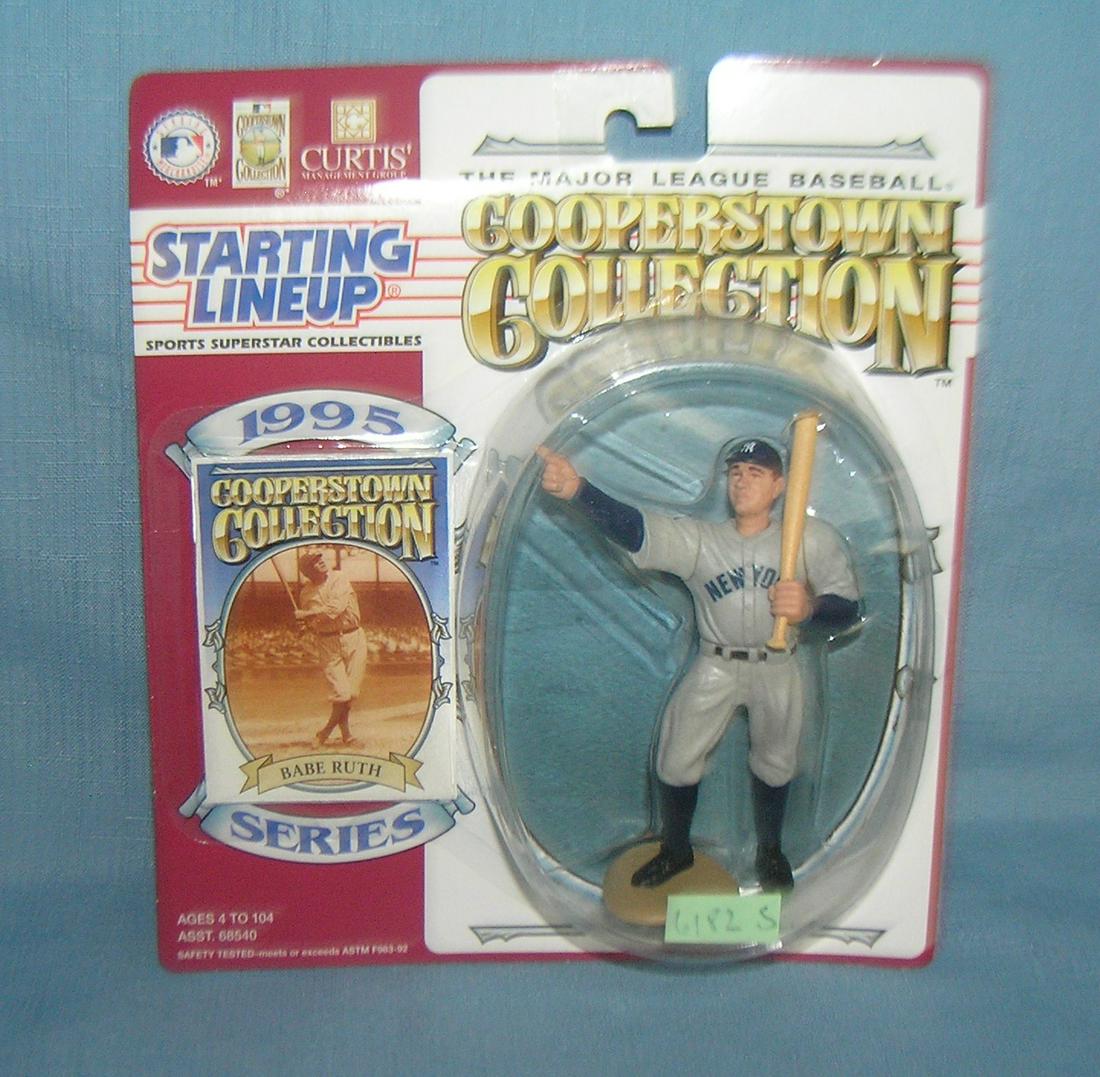 Babe Ruth baseball sport figure and sports card: Babe Ruth baseball sport figure and sports card mint on card est. value $25.00-$30.00