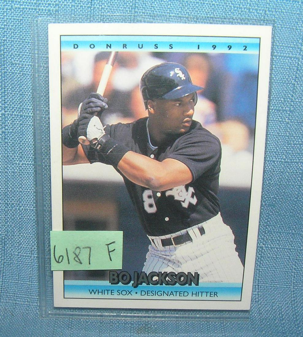 Vintage Bo Jackson baseball card: Vintage Bo Jackson baseball card est. value $25.00-$30.00