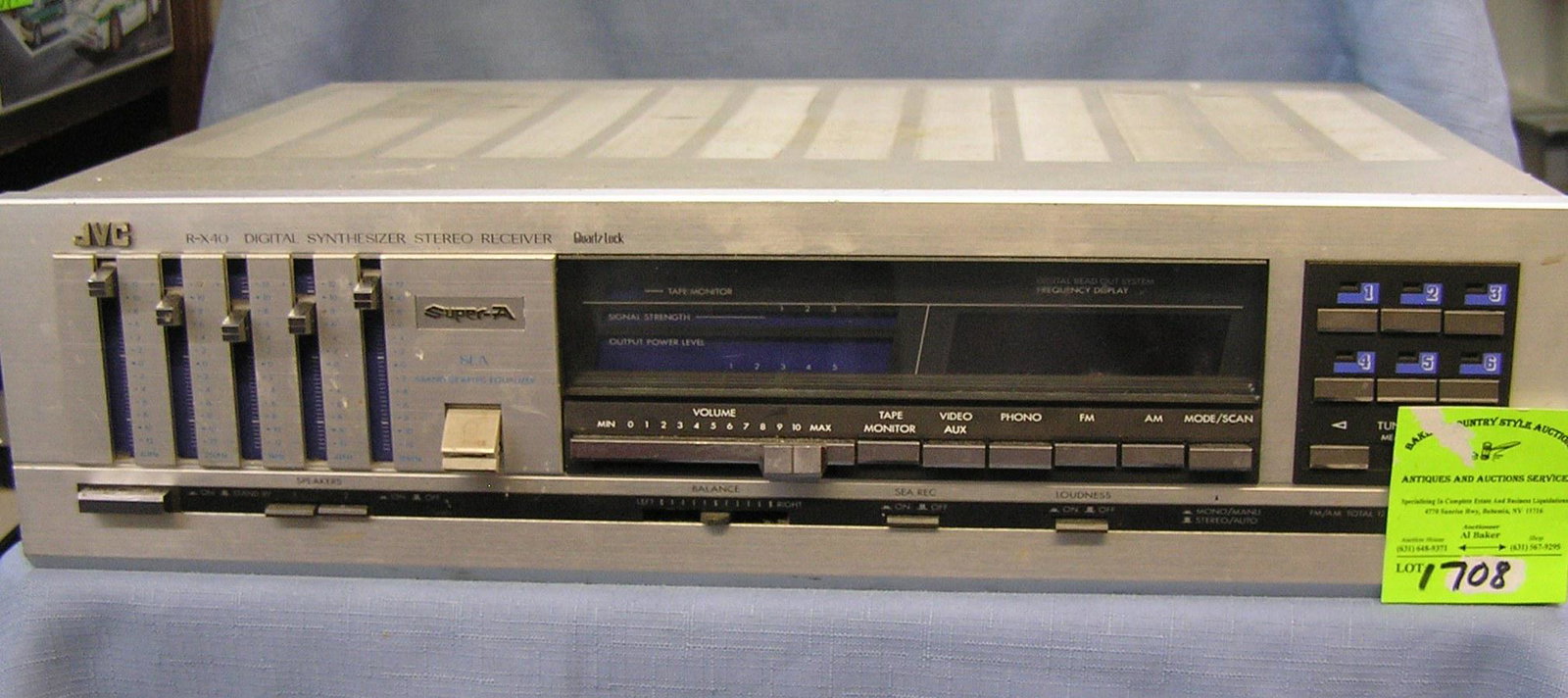 Vintage JVC digital synthesizer stereo receiver: Vintage JVC digital synthesizer stereo receiver est. value $65.00-$75.00