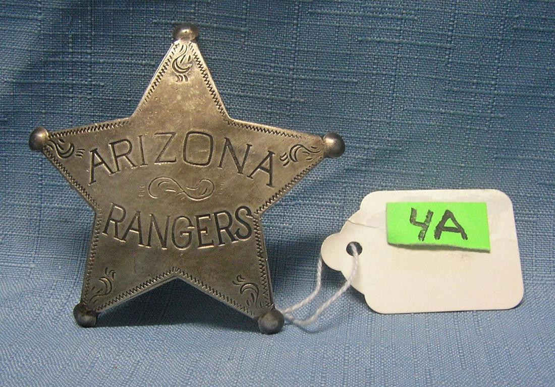 Early Arizona Ranger's 5 star shield: Early Arizona Ranger's 5 star law enforcement shield, early 1900's est. value $900.00-$1000.00