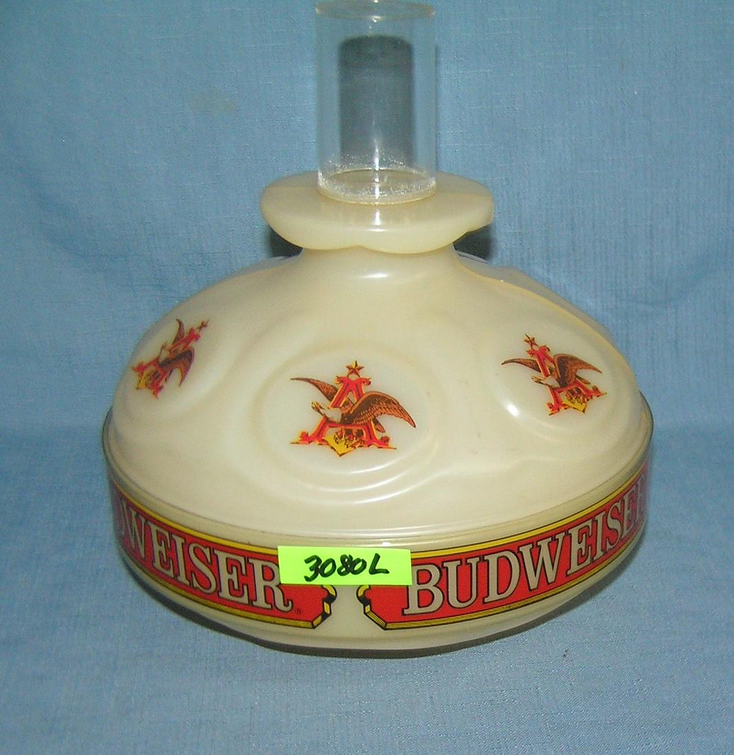 Budweiser wall sconce or lamp globe: Budweiser wall sconce or lamp globe est. value $80.00-$100.00
