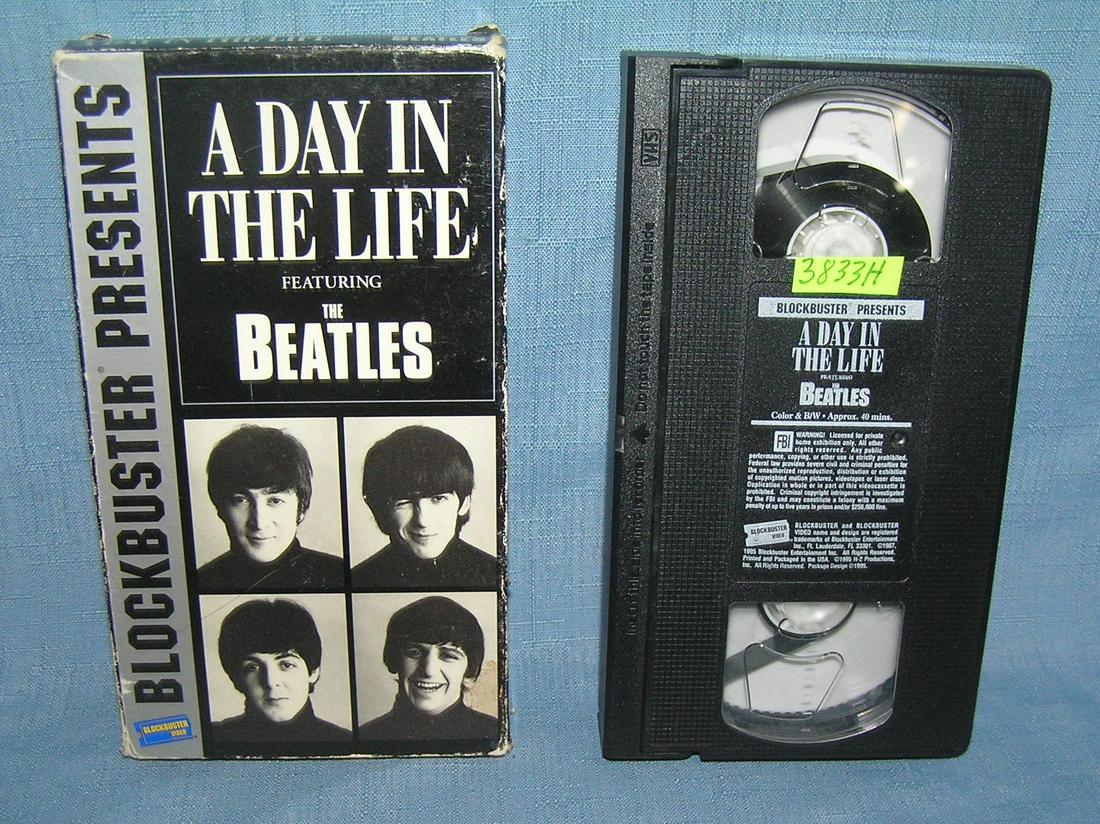 A Day in the Life featuring the Beatles: A Day in the Life featuring the Beatles vintage VHS movie video est. value $25.00-$30.00