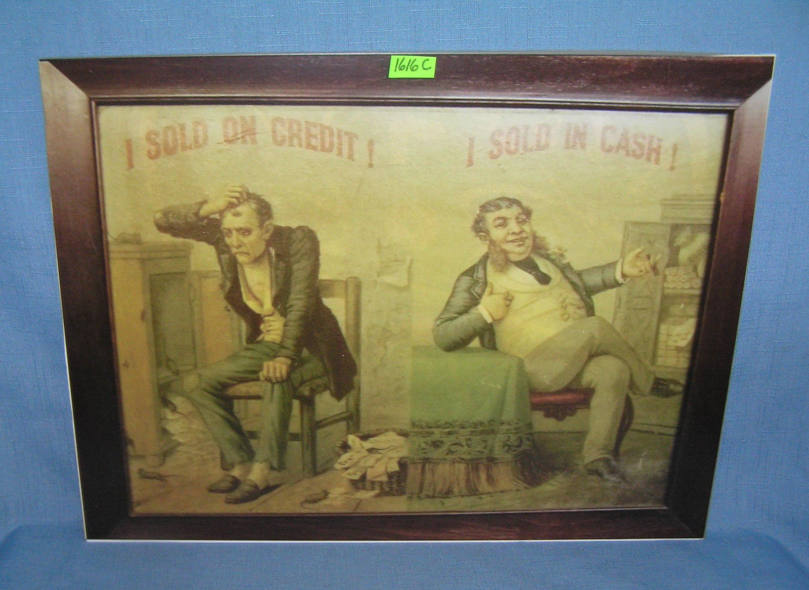 I sold on credit and I sold on cash retro style sign: I sold on credit and I sold on cash poor man/rich man's business motto retro style advertising sign 12 inches by 16 inches these signs are printed on PVC hard board and are sold for their decorative d