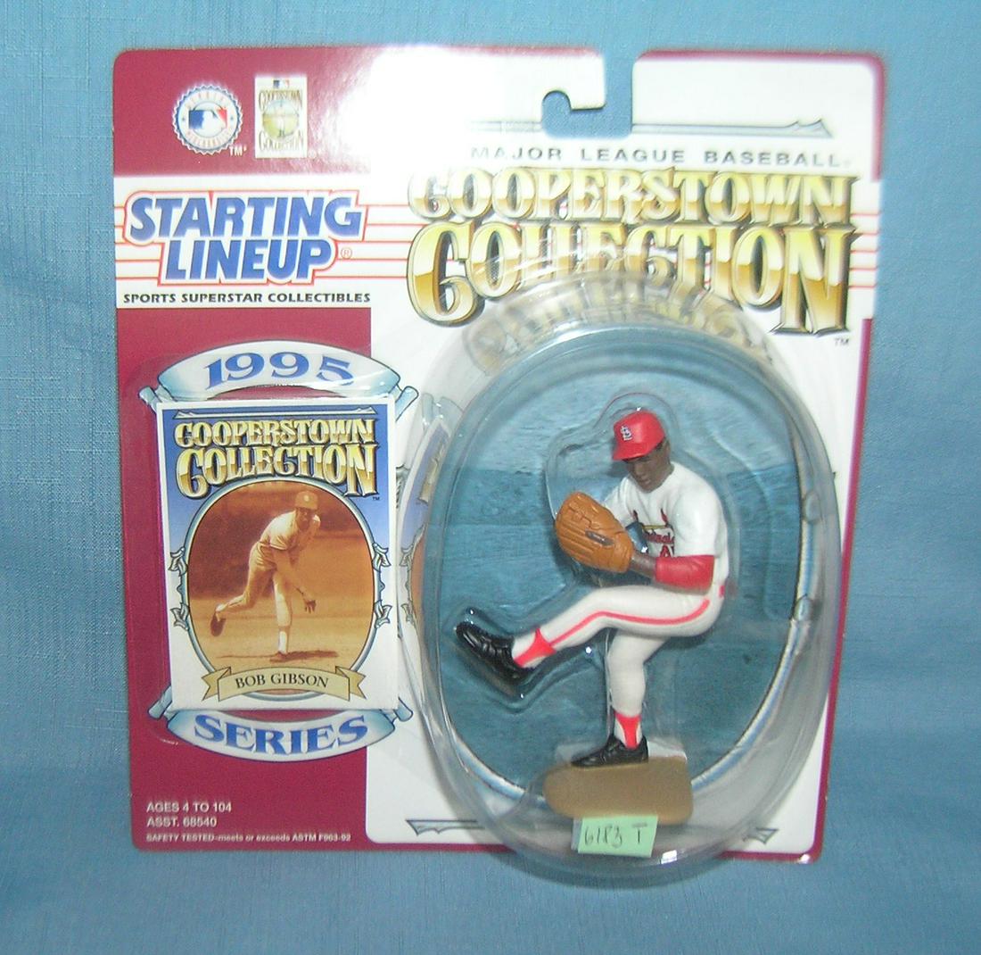 Bob Gibson baseball sport figure and sports card: Bob Gibson baseball sport figure and sports card mint on card est. value $25.00-$30.00