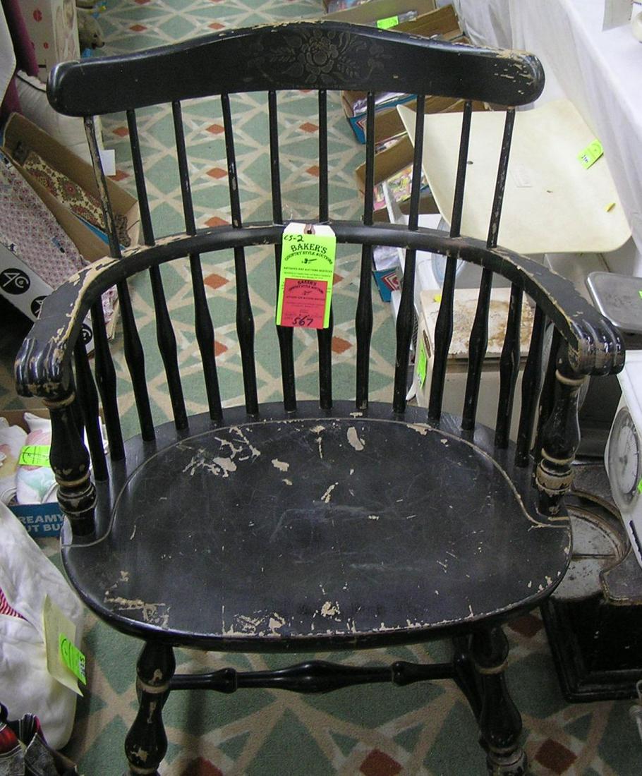 Antique armchair: Antique armchair est. value $50.00-$75.00