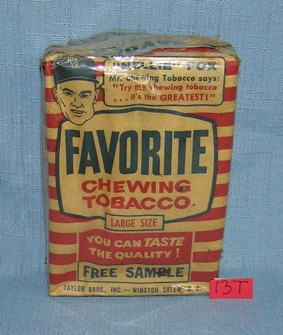 Nellie Fox Favorite Chewing Tobacco 1950's Original