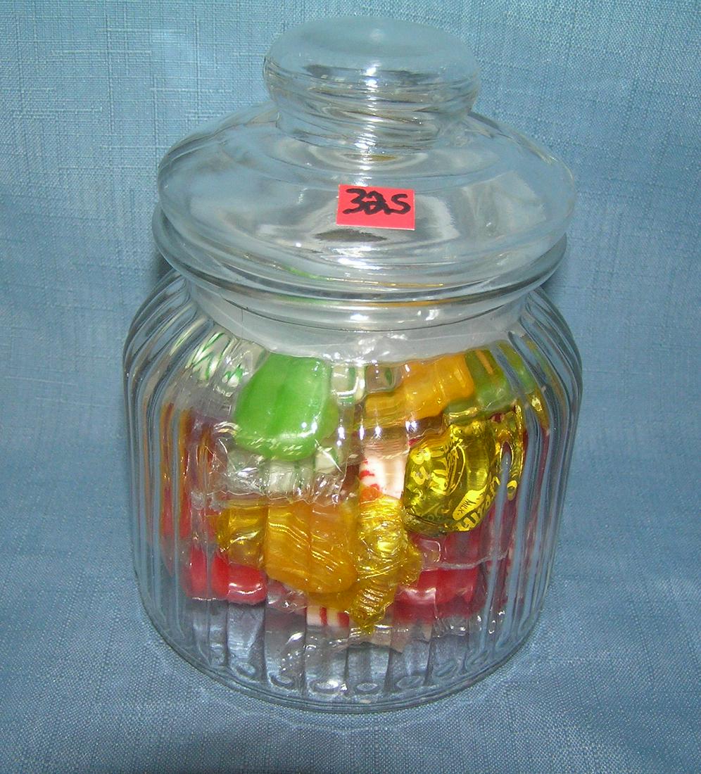 All glass country store style candy container: All glass country store style candy container est. value $15.00-$20.00