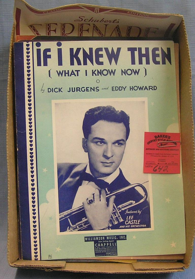 Group of sheet music: Group of sheet music est. value $40.00-$50.00